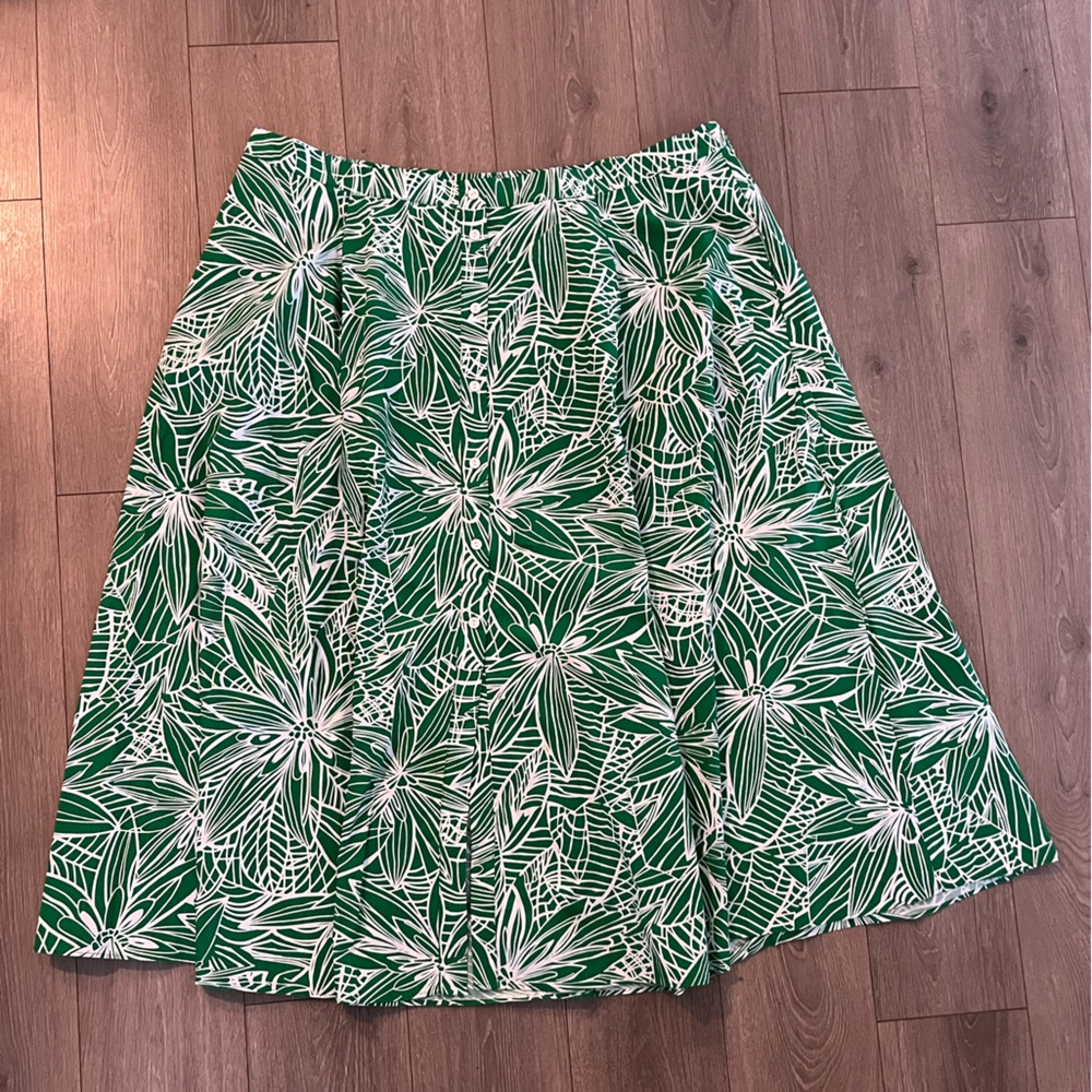 EUC Tabitha Brown x Target Green Tropical Maxi Skirt Size 3X